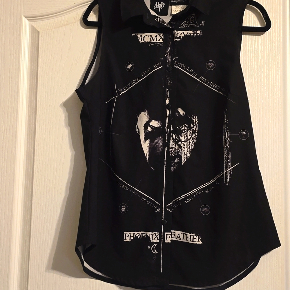 Blackmilk Clothing Harry Potter Button Down Top Sz Med - Picture 2 of 3